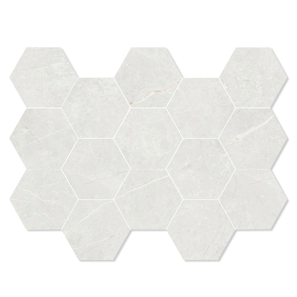 Marmor Mosaik Klinker Prestige Hvid Mat 33x23 cm